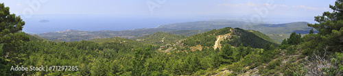 Panorama of beautiful Aegean coast.