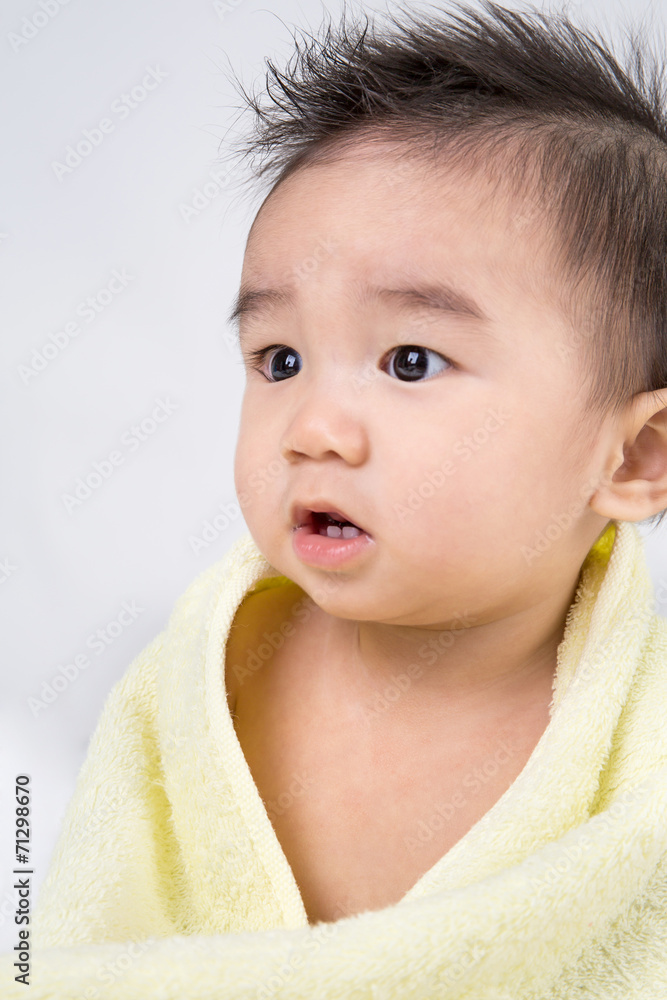 Beautiful smiling asian cute baby