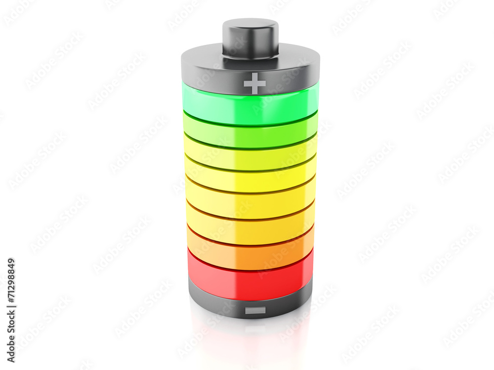 full battery 3d icon full battery 3d icon