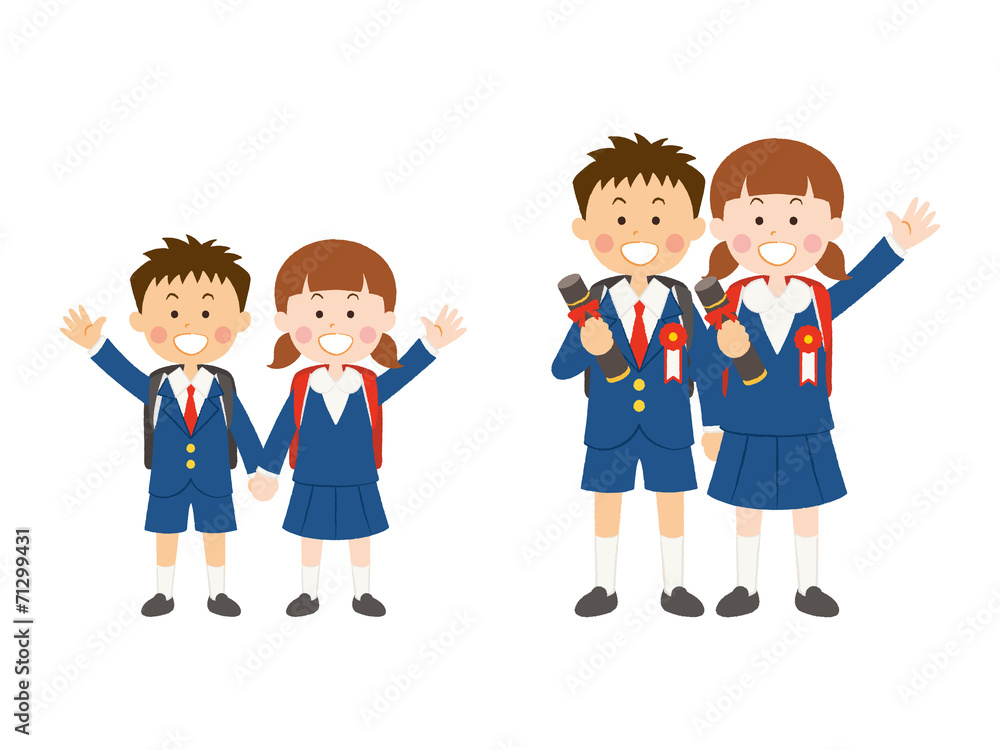 小学生(入学・卒業)_イラスト 小学生(入学・卒業)_イラスト
