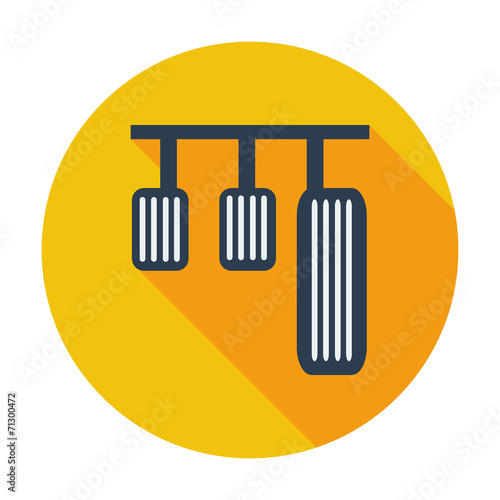 Pedal car single icon.