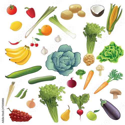 Fruits and Vegetables Set