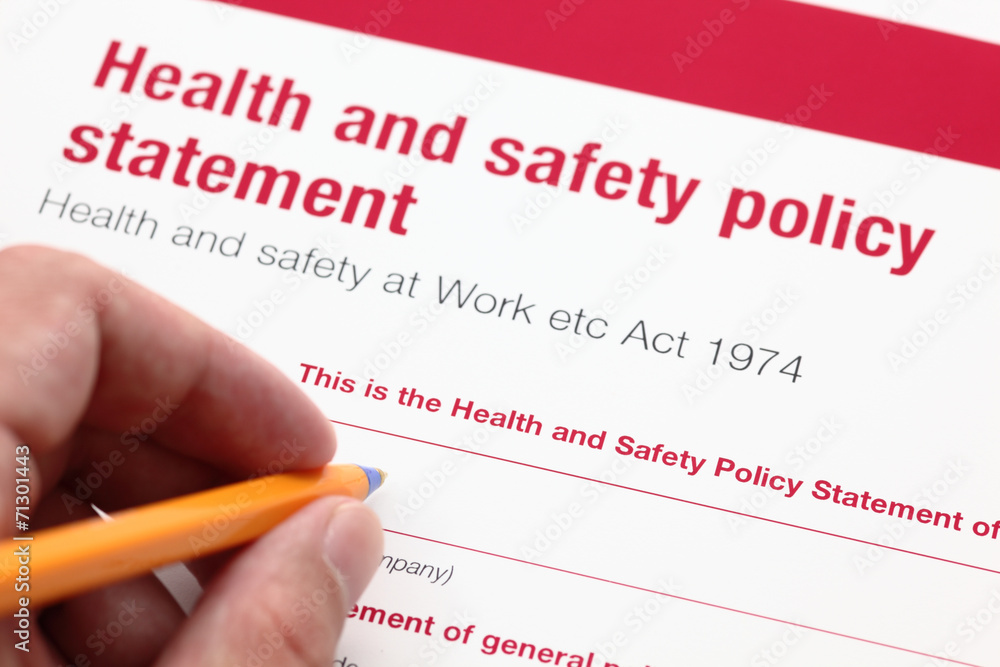 Health And Safety Policy Statement Stock Photo Adobe Stock