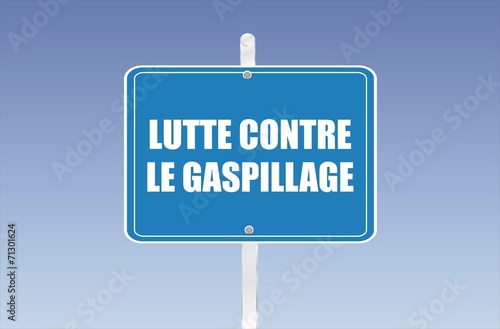panneau lutte contre le gaspillage