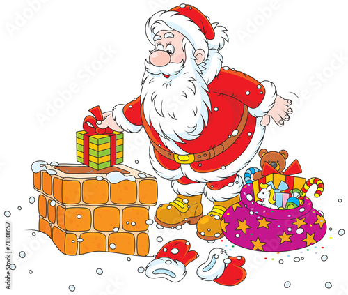 Santa on a housetop