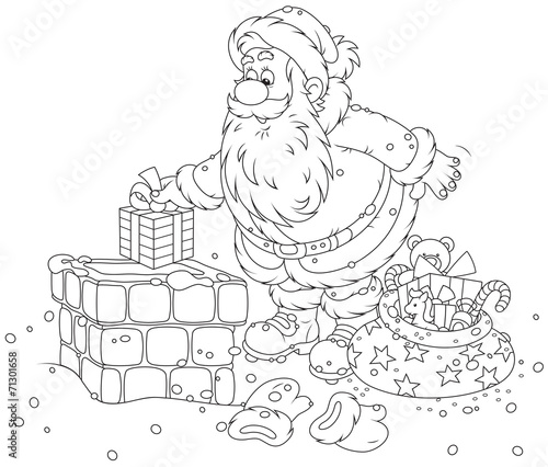 Santa on a housetop