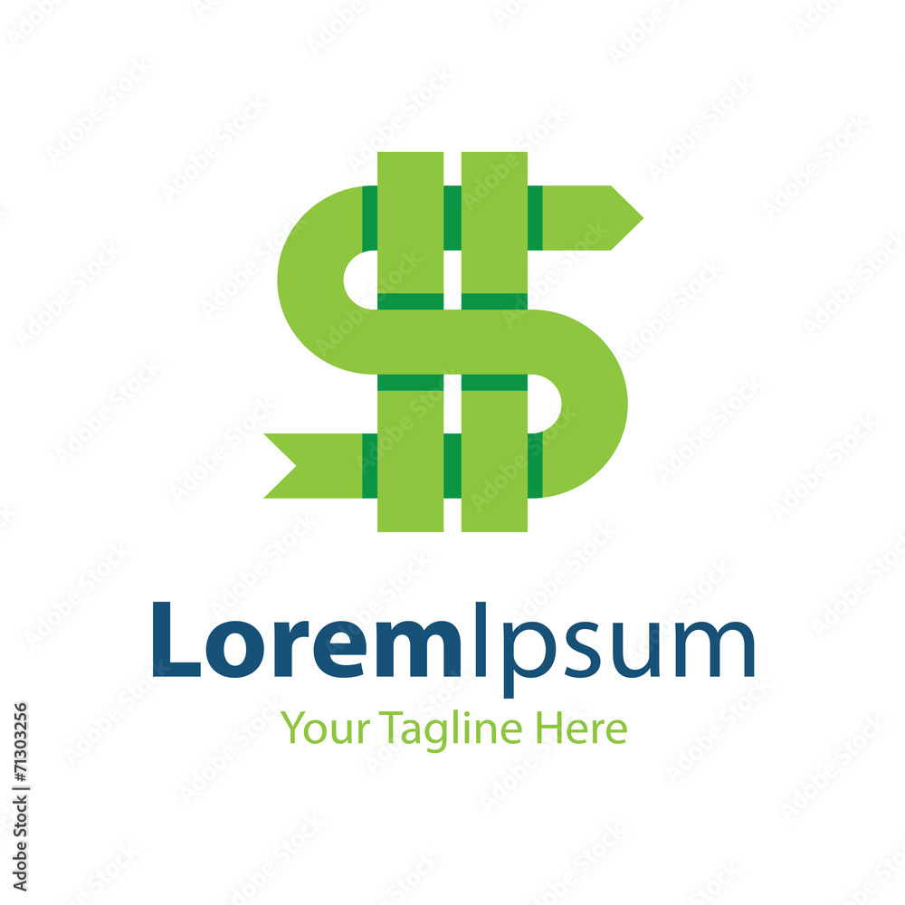 Money crazy green dollar sign icon simple elements logo Money crazy green dollar sign icon simple elements logo