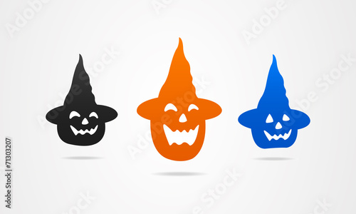 Halloween holiday icons symbols