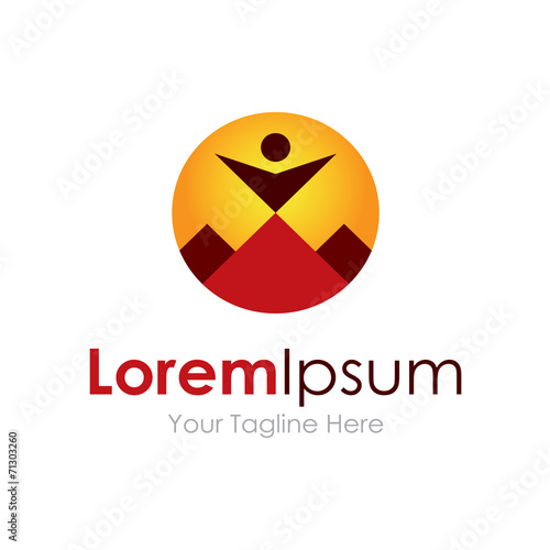 Conquer the world people are awesome icon simple elements logo