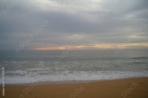 view of evening over sea beach © ekulik2011