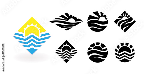 Travel vector logo design template.