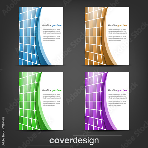 Set of business flyer, corporate banner or cover design 