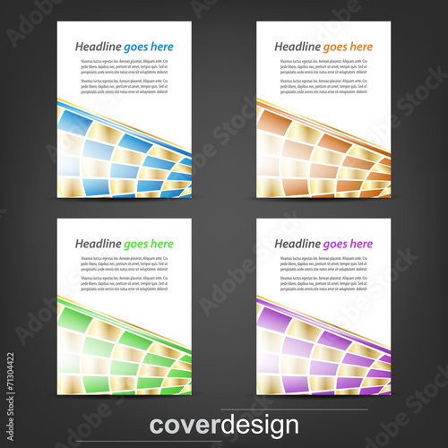 Set of business flyer, corporate banner or cover design 