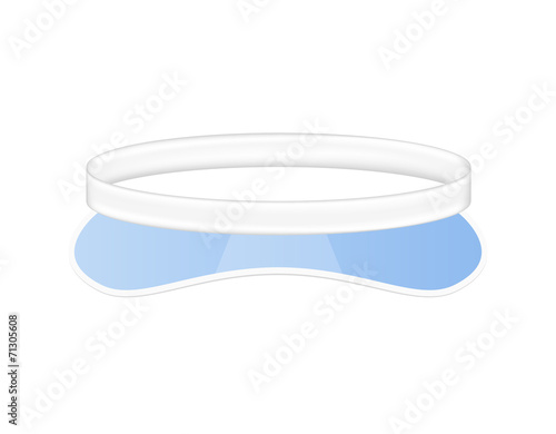 Sun visor hat in white and blue design