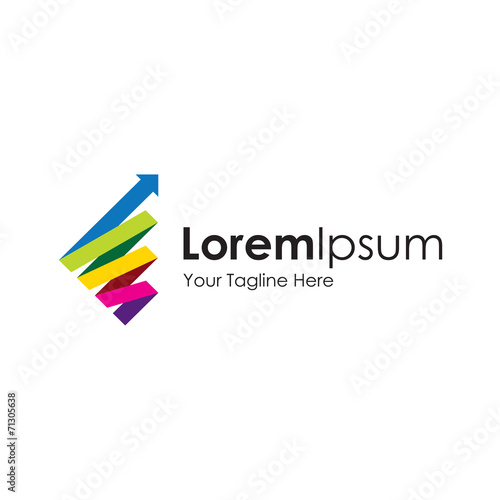 Creative innovation rapid growth icon simple elements logo