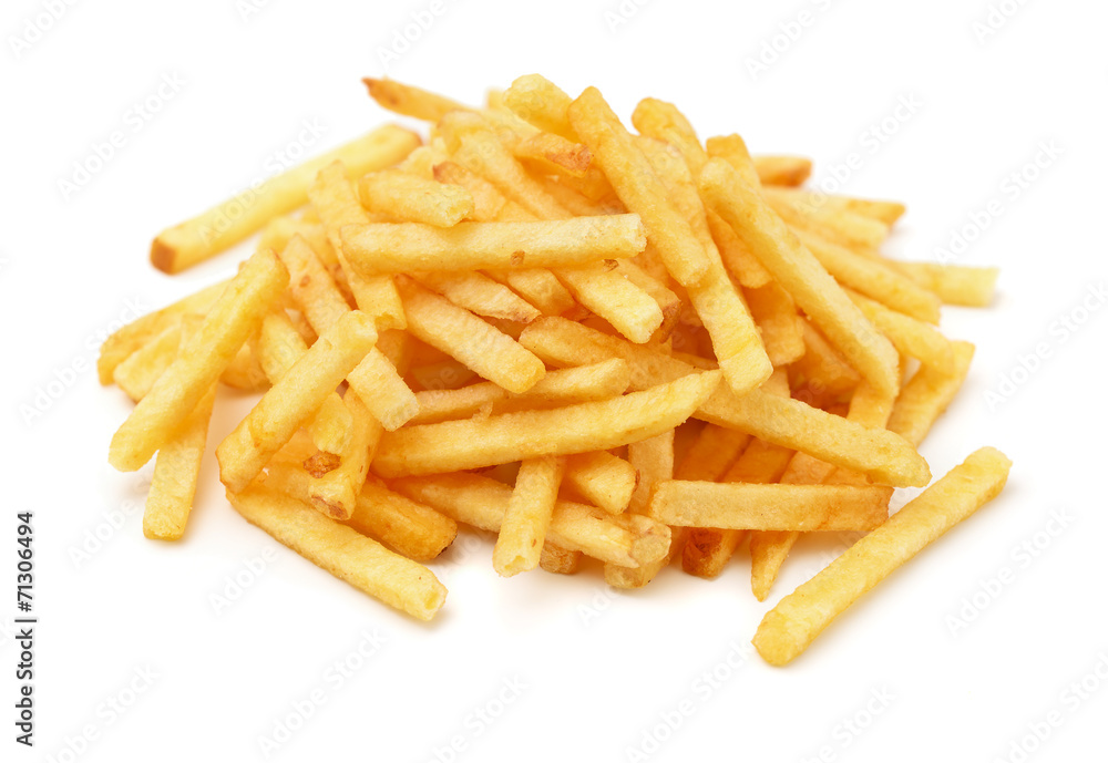 Heap of fried potato chip sticks Heap of fried potato chip sticks