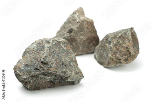 Three pieces of raw rocks