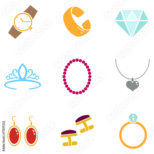 Vector Set of Jewellery Icons