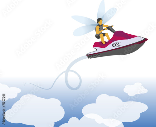 Jet-ski libellule Picto vecteurs