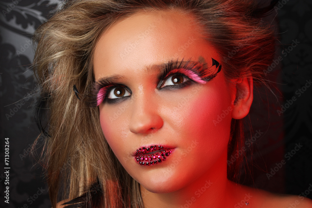 Fototapeta premium Fashion girl in a club