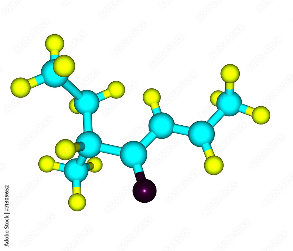 Filbertone molecule isolated on white Filbertone molecule isolated on white