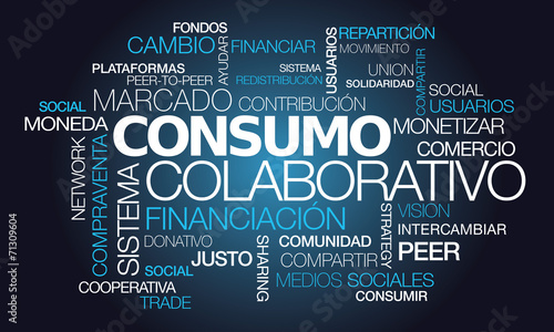 Consumo colaborativo economía colaborativa comercio palavras photo