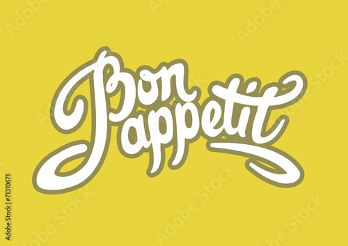 Bon appetit hand drawn lettering