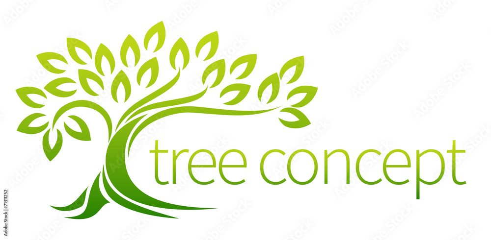 Obraz premium Drzewo ikona koncepcja