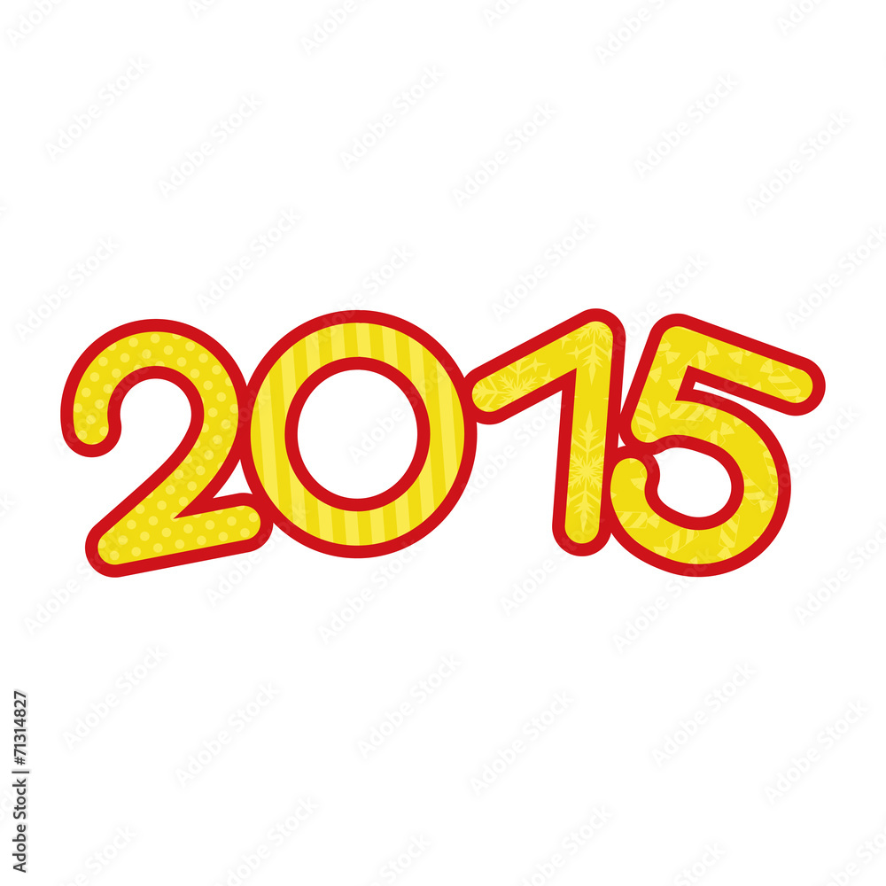Vector sign. 2015 year. Vector sign. 2015 year.