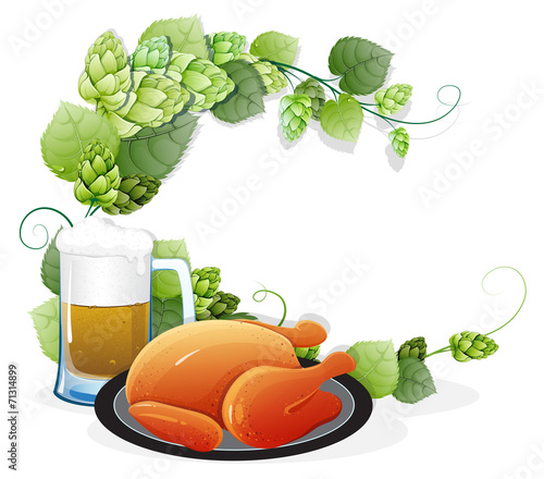 Beer and chicken