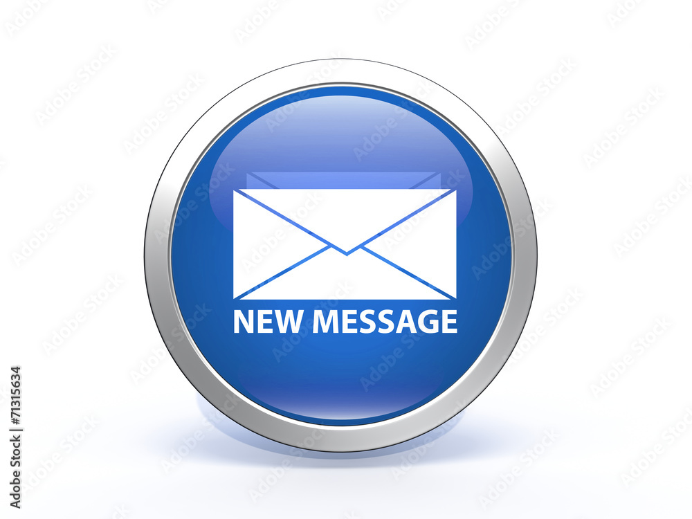 new mesage circular icon on white background new mesage circular icon on white background