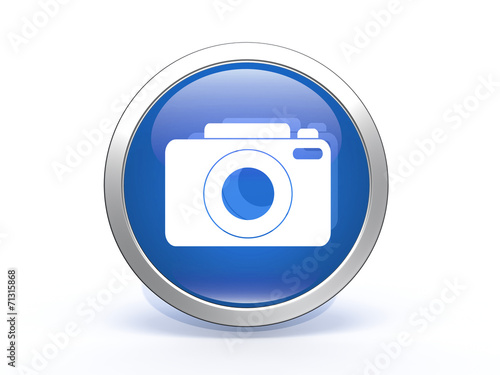 photo circular icon on white background