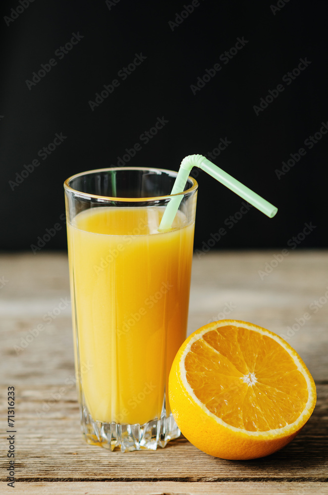 orange juice with straw orange juice with straw