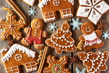 Christmas homemade gingerbread cookies