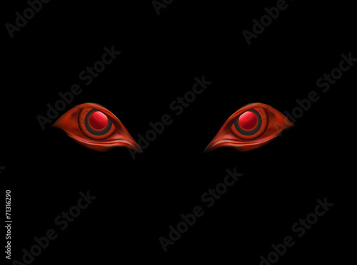 evil eyes on black vector background