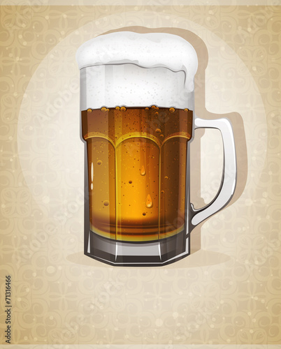 Beer mug with handle