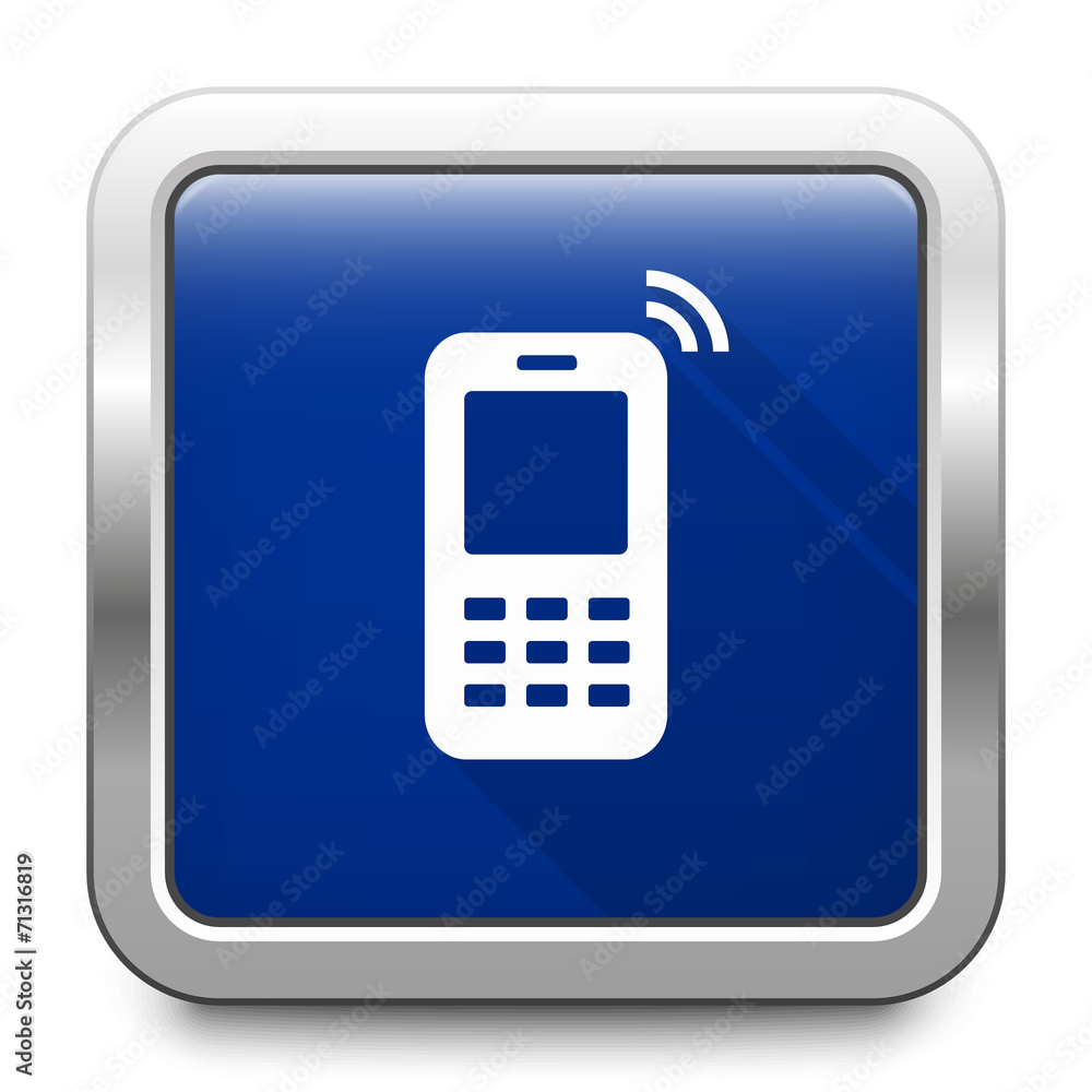 Mobile phone - metallic button – Contact Us Mobile phone - metallic button – Contact Us