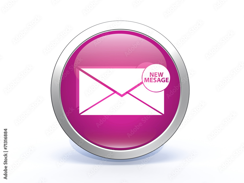 new mesage circular icon on white background new mesage circular icon on white background