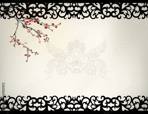 Chinese window frame