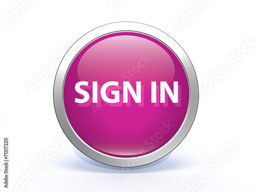 sign in circular icon on white background © iconsmaker