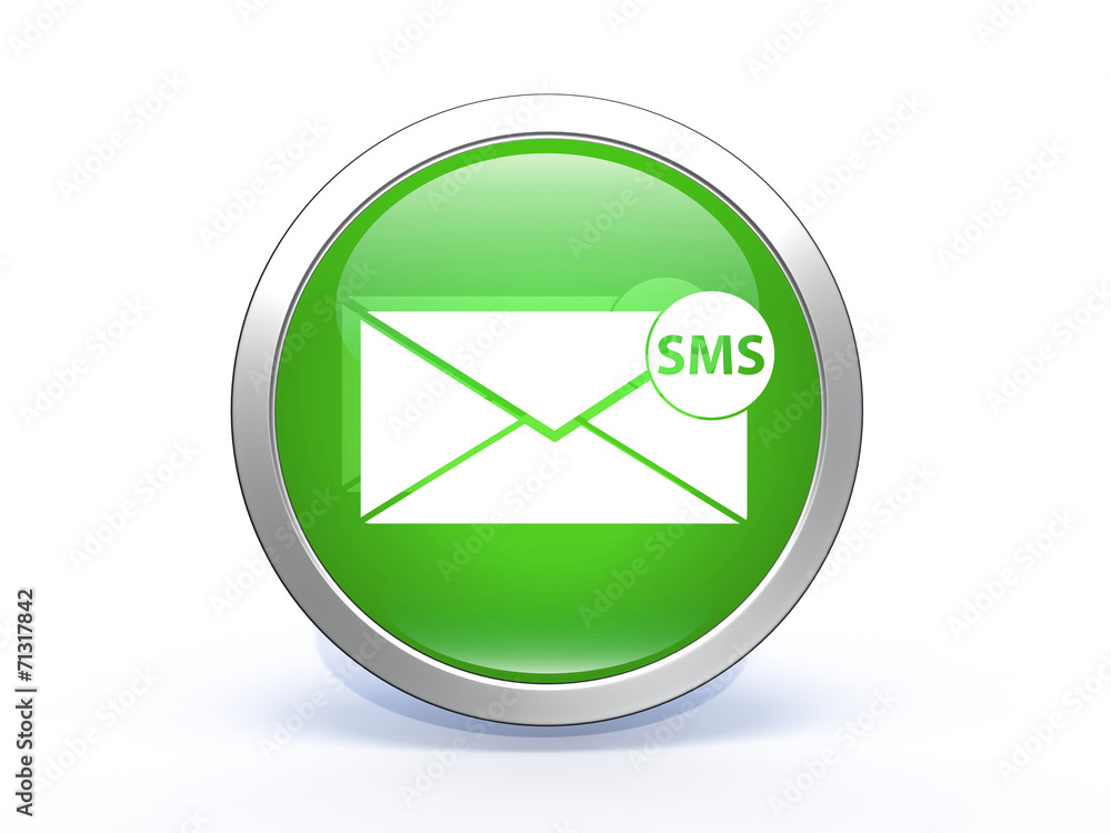 sms circular icon on white background sms circular icon on white background