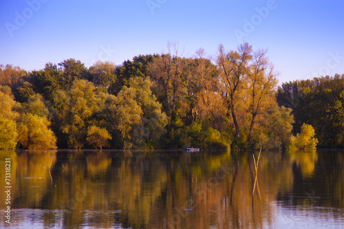 River bank in autumn