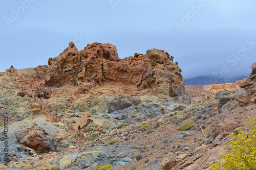 Volcanic landscape on Teide, Tenerife, Canary Islands, Spain