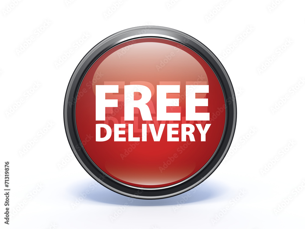 Free delivery circular icon on white background Free delivery circular icon on white background