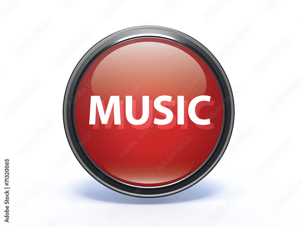 music circular icon on white background music circular icon on white background