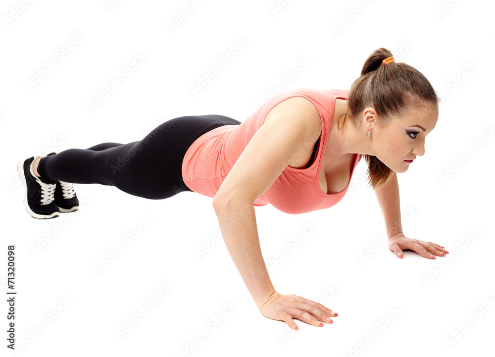 Girl doing pushups Girl doing pushups
