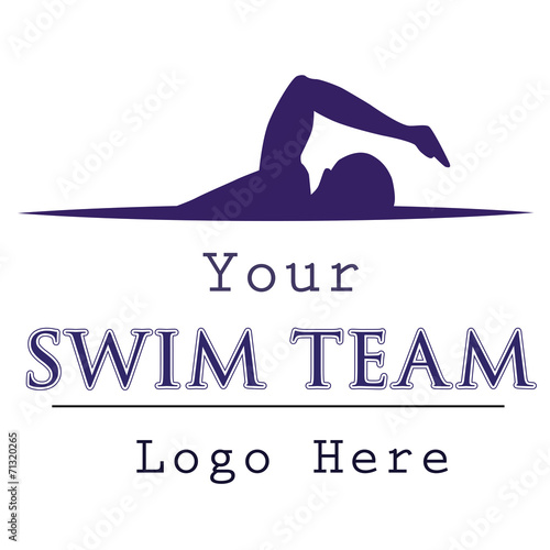 Swim team logo template