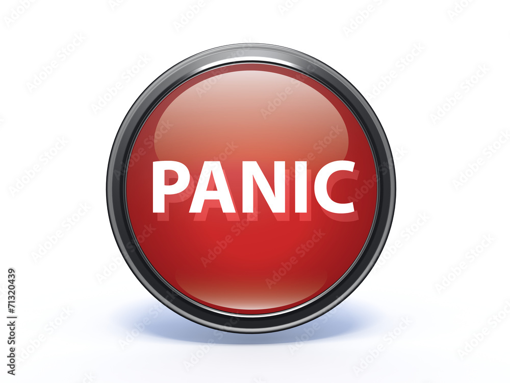 panic circular icon on white background panic circular icon on white background