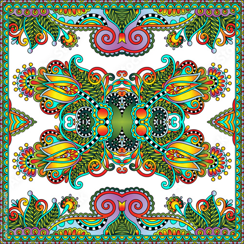 Traditional ornamental floral paisley bandanna