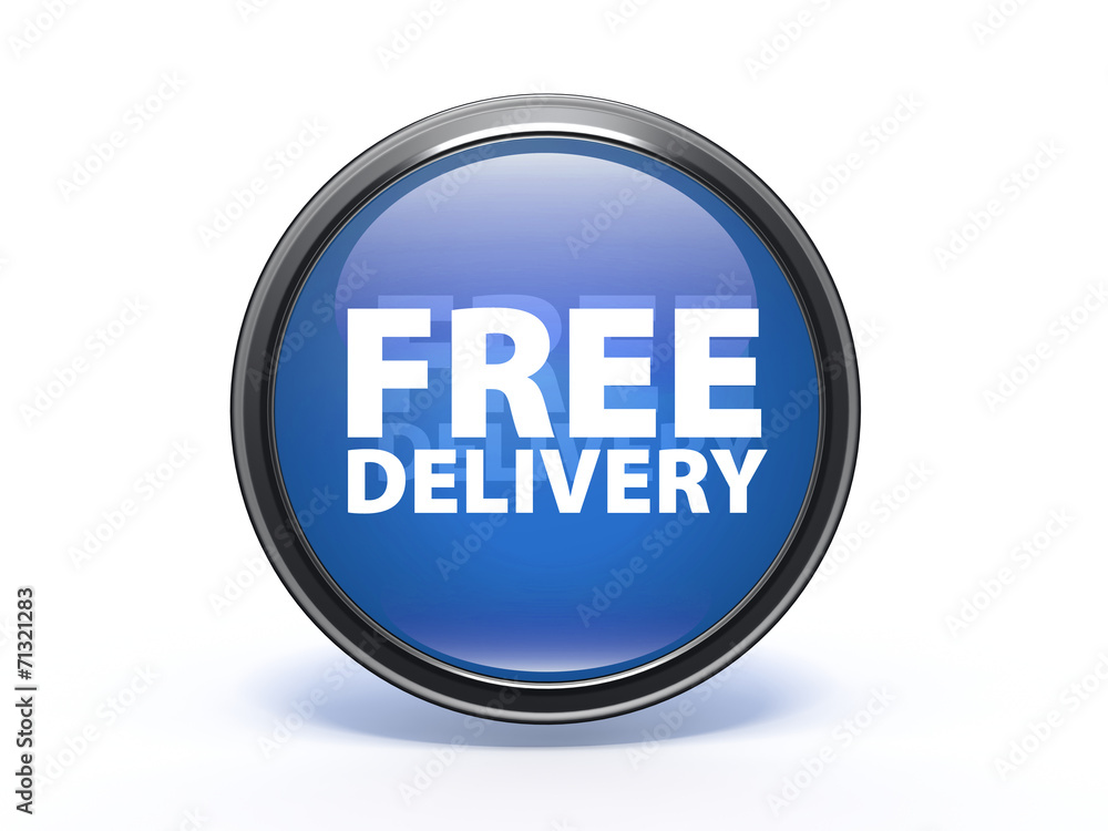 Free delivery circular icon on white background Free delivery circular icon on white background